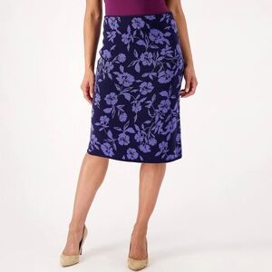 Floral Sweater Skirt Isaac Mizrahi Live! Sweater Knit Skirt – Women’s Size M